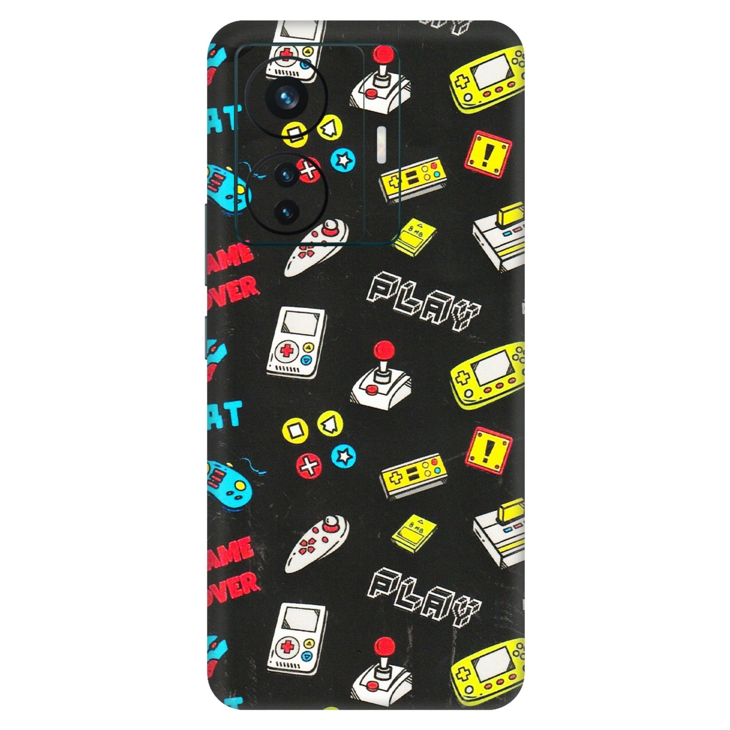 VIVO Z/V/X/T/U/S Series Phone Skins (All Models) - Gaming Doodles - 3D Embossed Finish (L-224) Vivo T1 Pro (5G)
