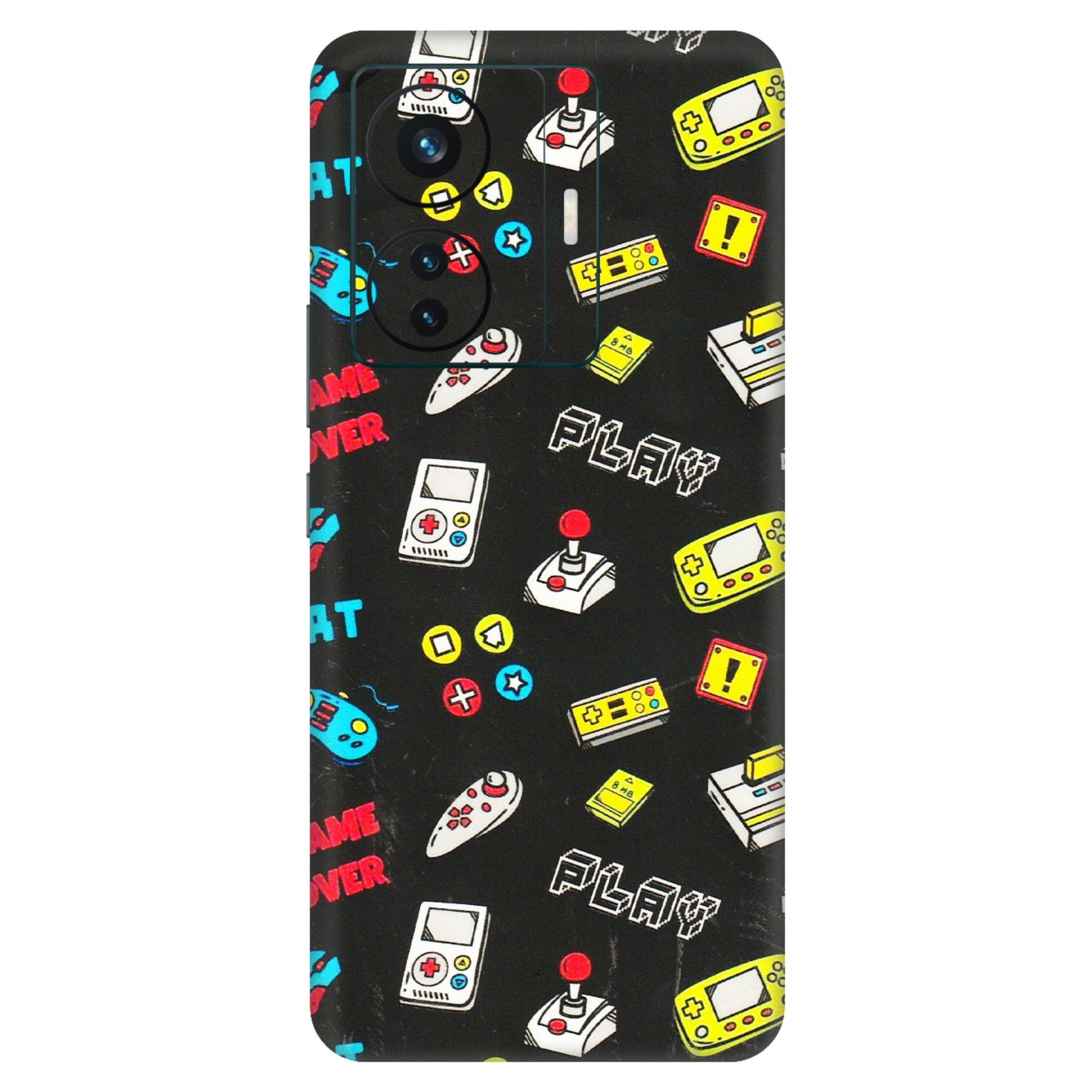 VIVO Z/V/X/T/U/S Series Phone Skins (All Models) - Gaming Doodles - 3D Embossed Finish (L-224) Vivo T1 Pro (5G)