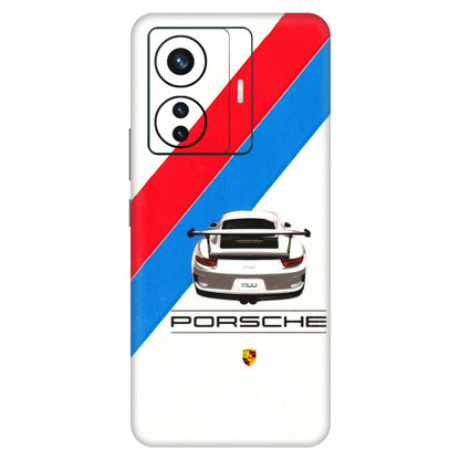 VIVO Z/V/X/T/U/S Series Phone Skins (All Models) - Porche Car Sober Logo - 3D Embossed Finish (L-248) Vivo T1 Pro (5G)