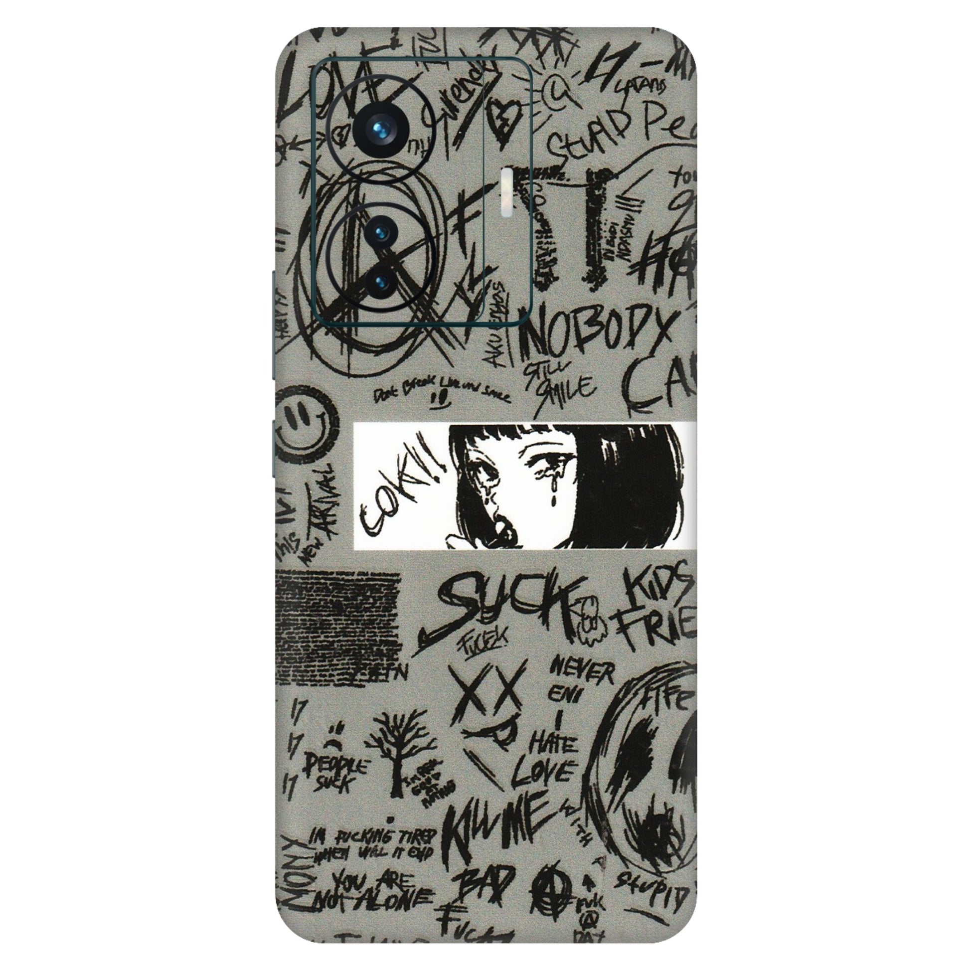 VIVO Z/V/X/T/U/S Series Phone Skins (All Models) - Never Have Love Anime - 3D Embossed Finish (L-260) Vivo T1 Pro (5G)
