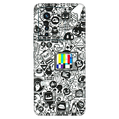VIVO Z/V/X/T/U/S Series Phone Skins (All Models) - Doodles Positive Art - 3D Embossed Finish (L-263) Vivo T1 Pro (5G)