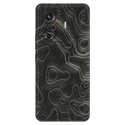 VIVO Z/V/X/T/U/S Series Phone Skins (All Models) - Abstract White Line Map - 3D Embossed Finish (L-269) Vivo T1 Pro (5G)