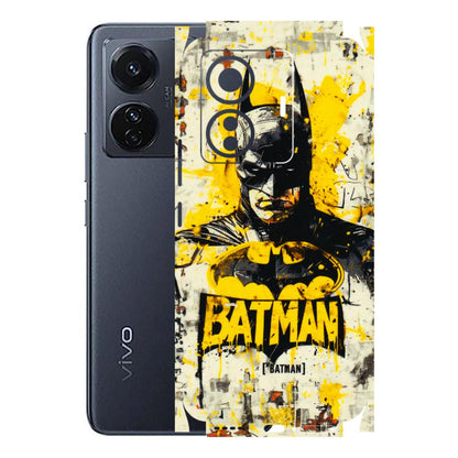 VIVO Z/V/X/T/U/S Series Phone Skins (All Models) - Batman Yellow BT - 3D Embossed Finish (L-304) Vivo T1 Pro (5G)