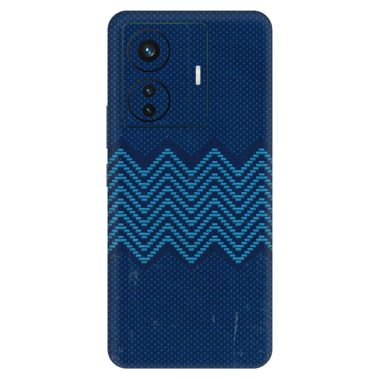 VIVO Z/V/X/T/U/S Series Phone Skins (All Models) - Blue Sober Waves - 3D Embossed Finish (L-306) Vivo T1 Pro (5G)
