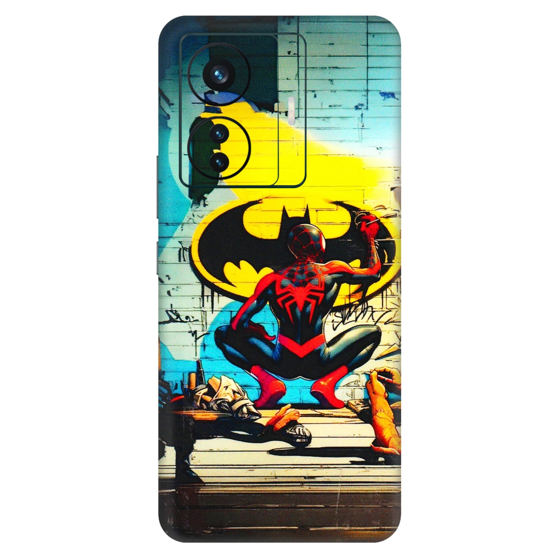 VIVO Z/V/X/T/U/S Series Phone Skins (All Models) - New Spiderman Bat Logo - 3D Embossed Finish (L-309) Vivo T1 Pro (5G)