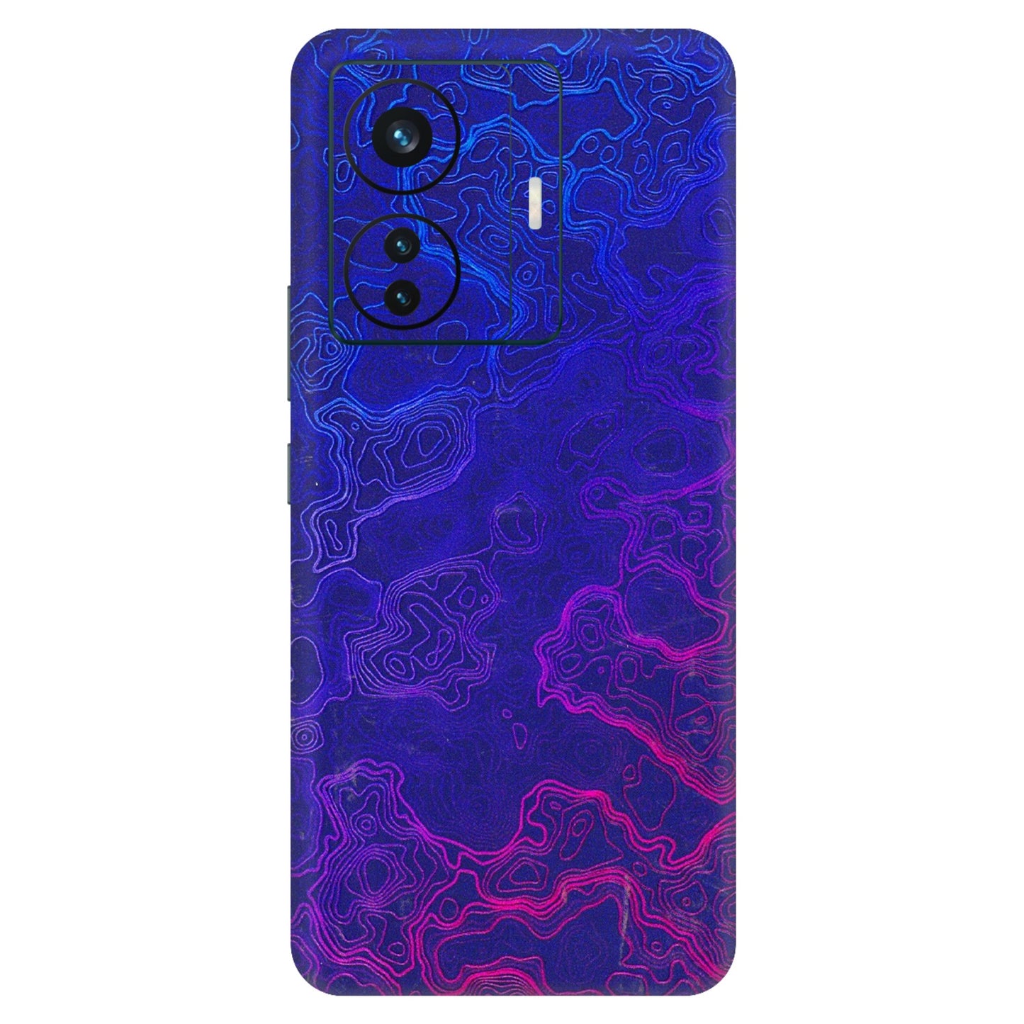 VIVO Z/V/X/T/U/S Series Phone Skins (All Models) - Purple Ripples Swirl - 3D Embossed Finish (L-314) Vivo T1 Pro (5G)