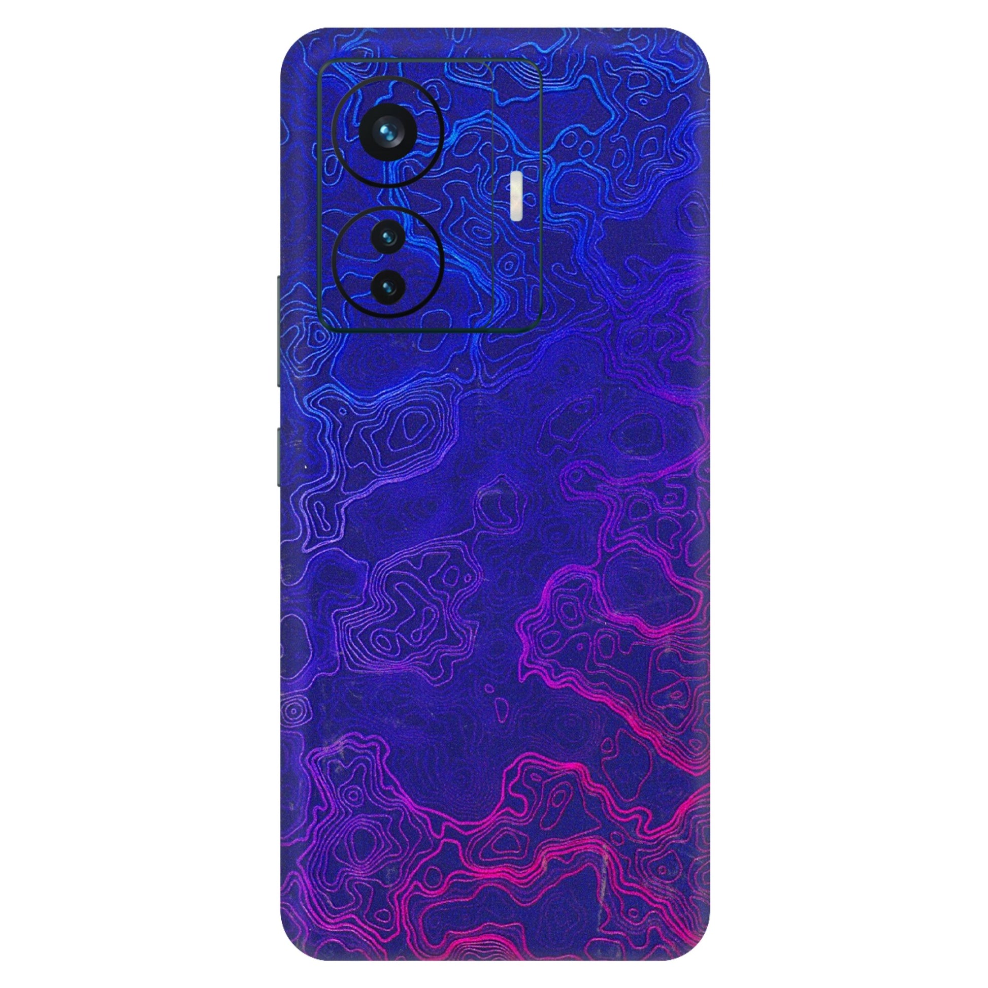 VIVO Z/V/X/T/U/S Series Phone Skins (All Models) - Purple Ripples Swirl - 3D Embossed Finish (L-314) Vivo T1 Pro (5G)