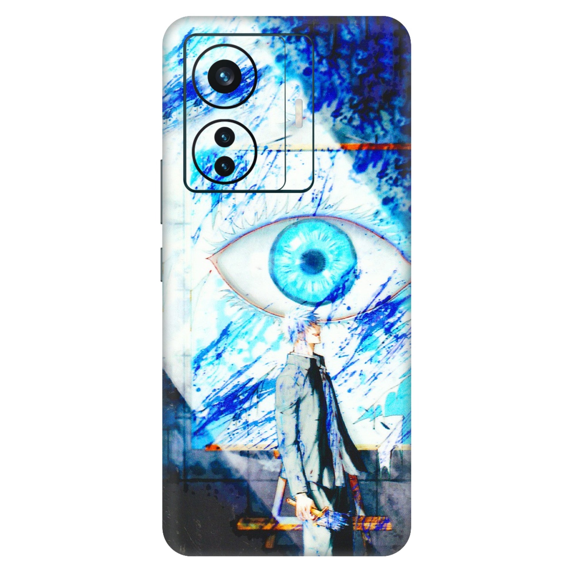 VIVO Z/V/X/T/U/S Series Phone Skins (All Models) - Anime Sea Blue Eye - 3D Embossed Finish (L-318) Vivo T1 Pro (5G)