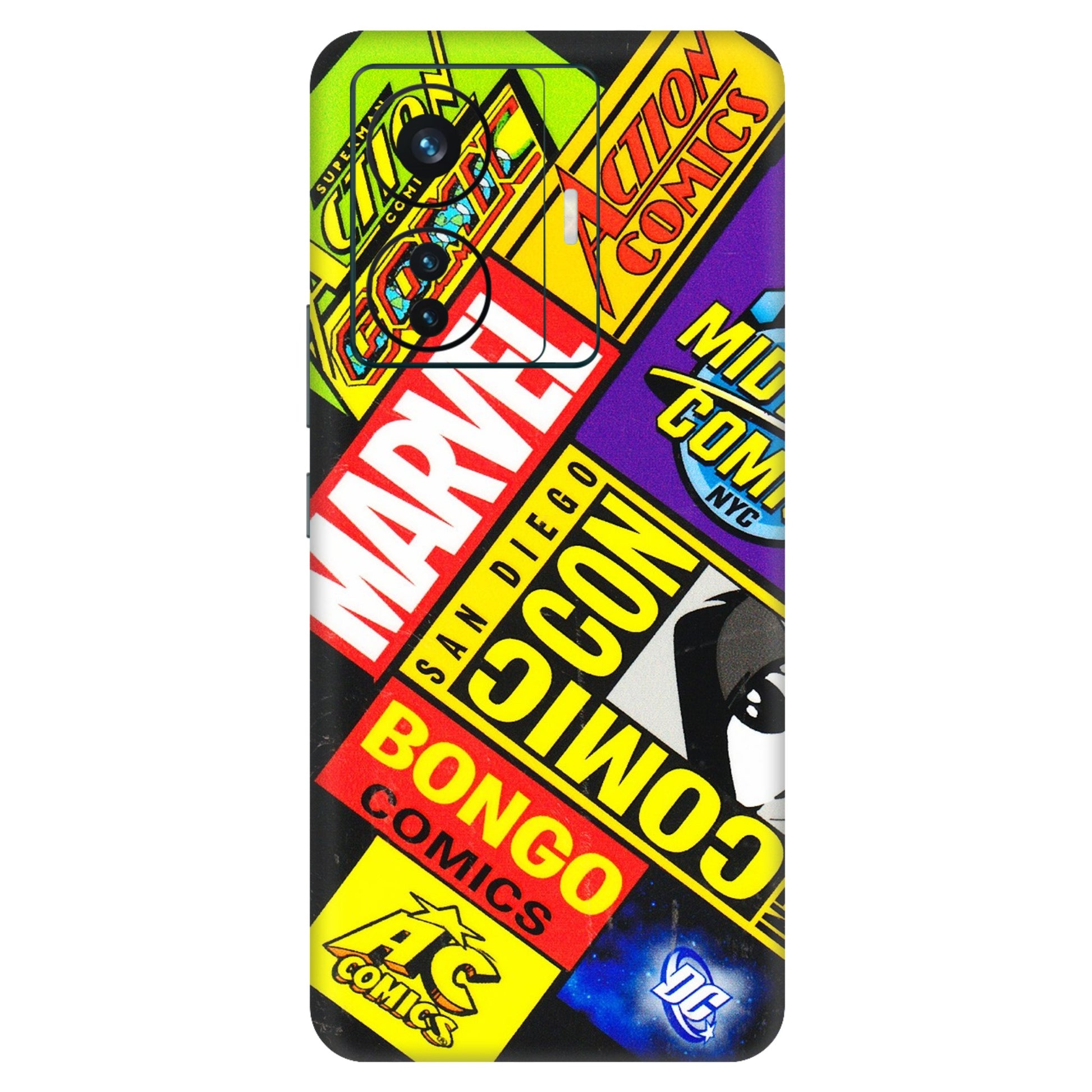 VIVO Z/V/X/T/U/S Series Phone Skins (All Models) - Bongo Comic Con - 3D Embossed Finish (L-325) Vivo T1 Pro (5G)