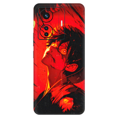 VIVO Z/V/X/T/U/S Series Phone Skins (All Models) - D.Luffy Power Up One Piece Anime - 3D Embossed Finish (L-326) Vivo T1 Pro (5G)