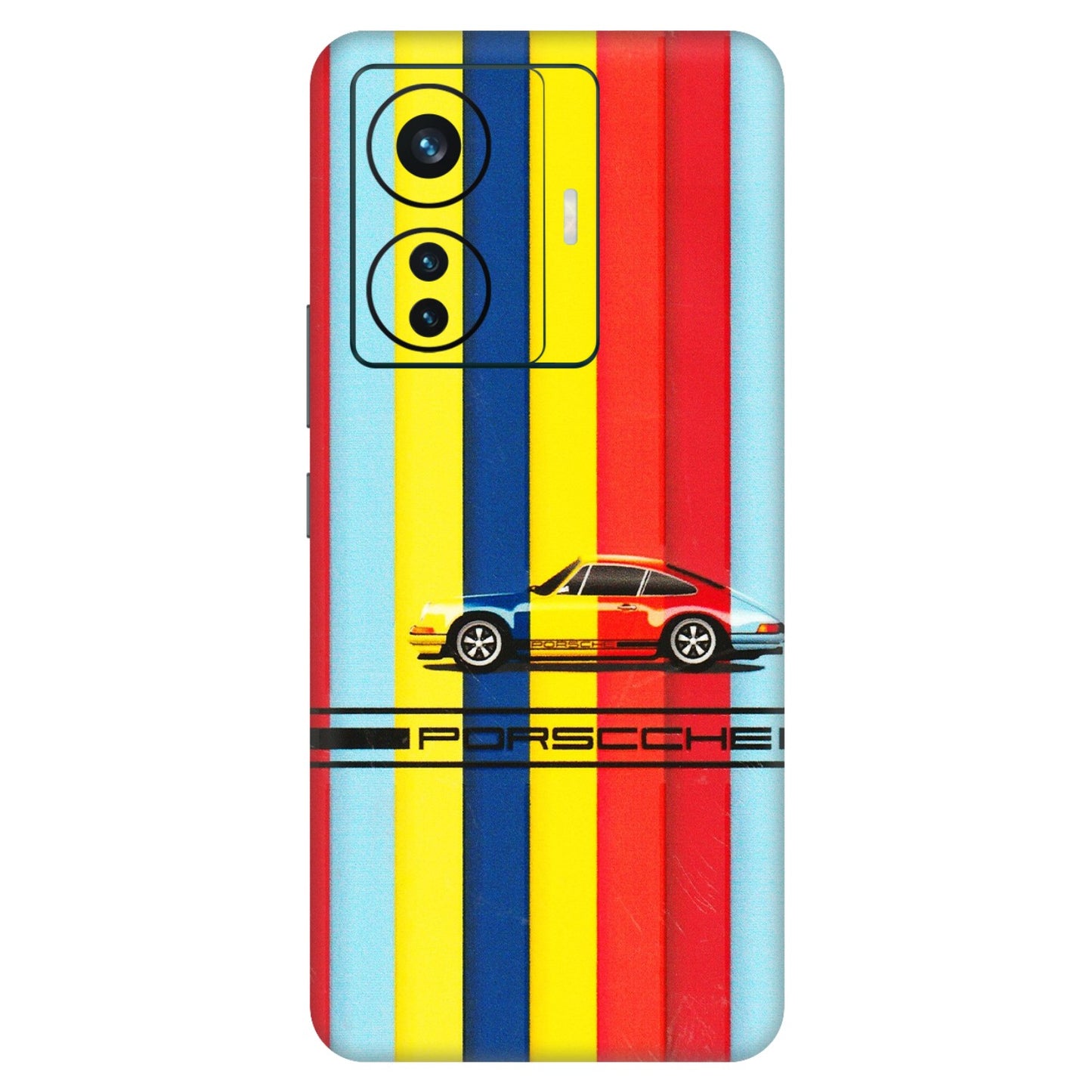 VIVO Z/V/X/T/U/S Series Phone Skins (All Models) - Multicolour Porche - 3D Embossed Finish (L-39) Vivo T1 Pro (5G)