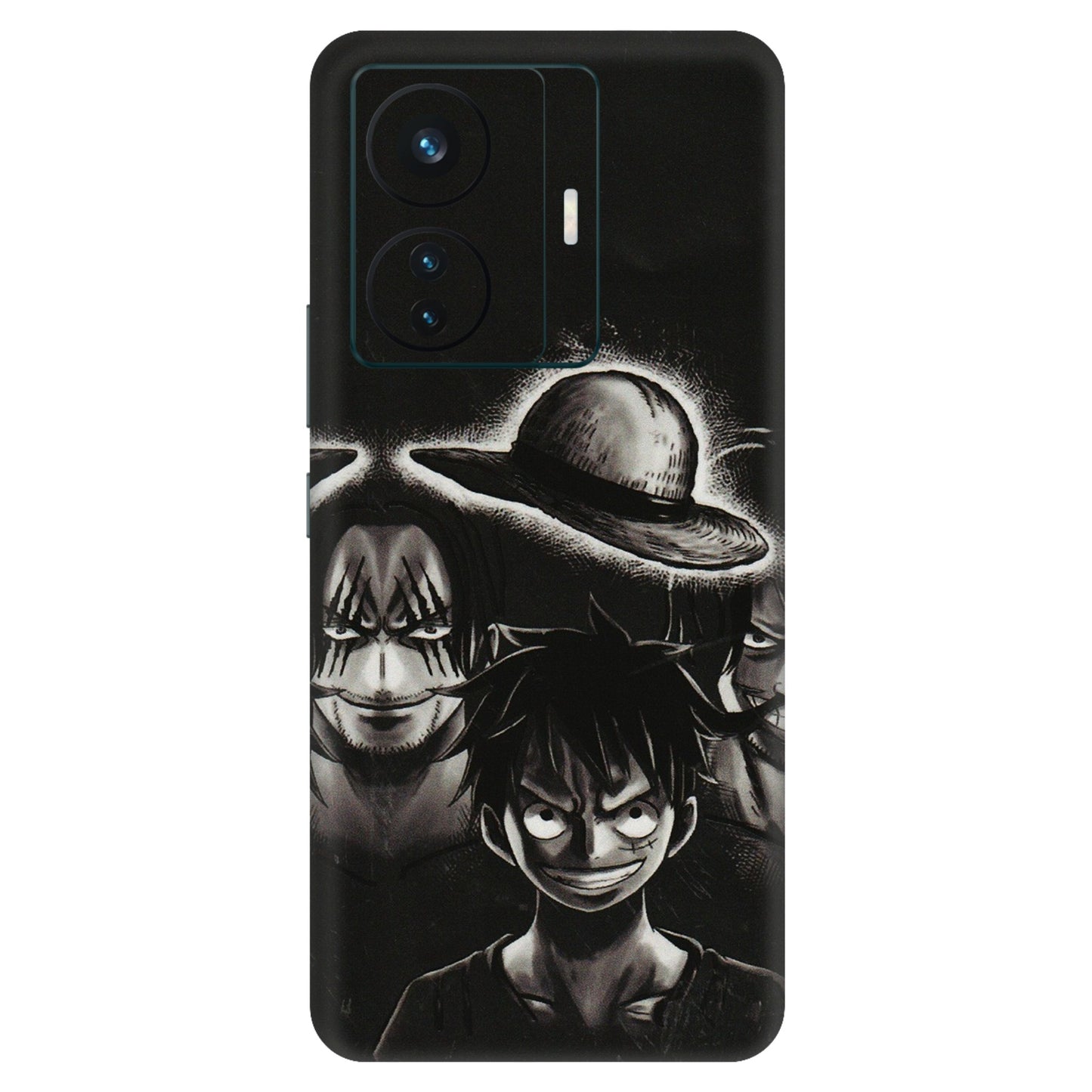 VIVO Z/V/X/T/U/S Series Phone Skins (All Models) - Black Luffy Hat - 3D Embossed Finish (L-57) Vivo T1 Pro (5G)