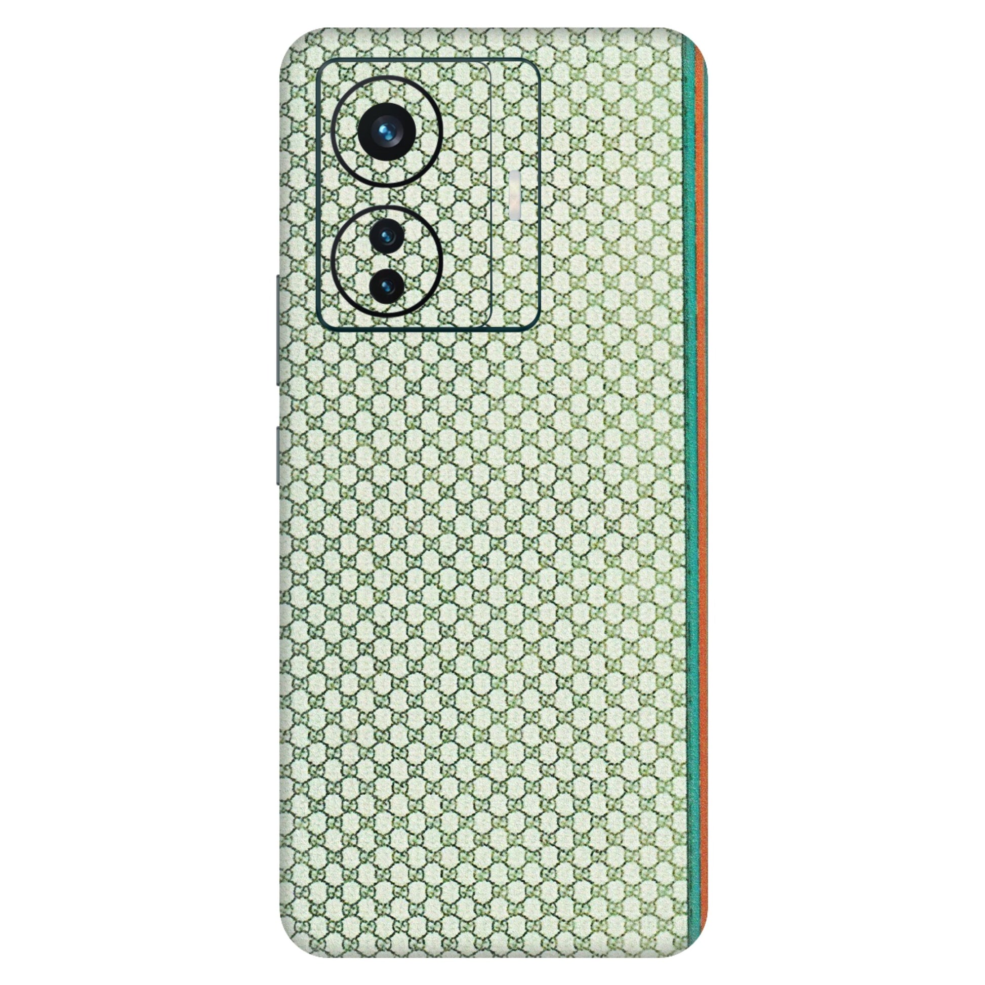 VIVO Z/V/X/T/U/S Series Phone Skins (All Models) - Gucci Fabric Pattern - 3D Embossed Finish (L-73) Vivo T1 Pro (5G)