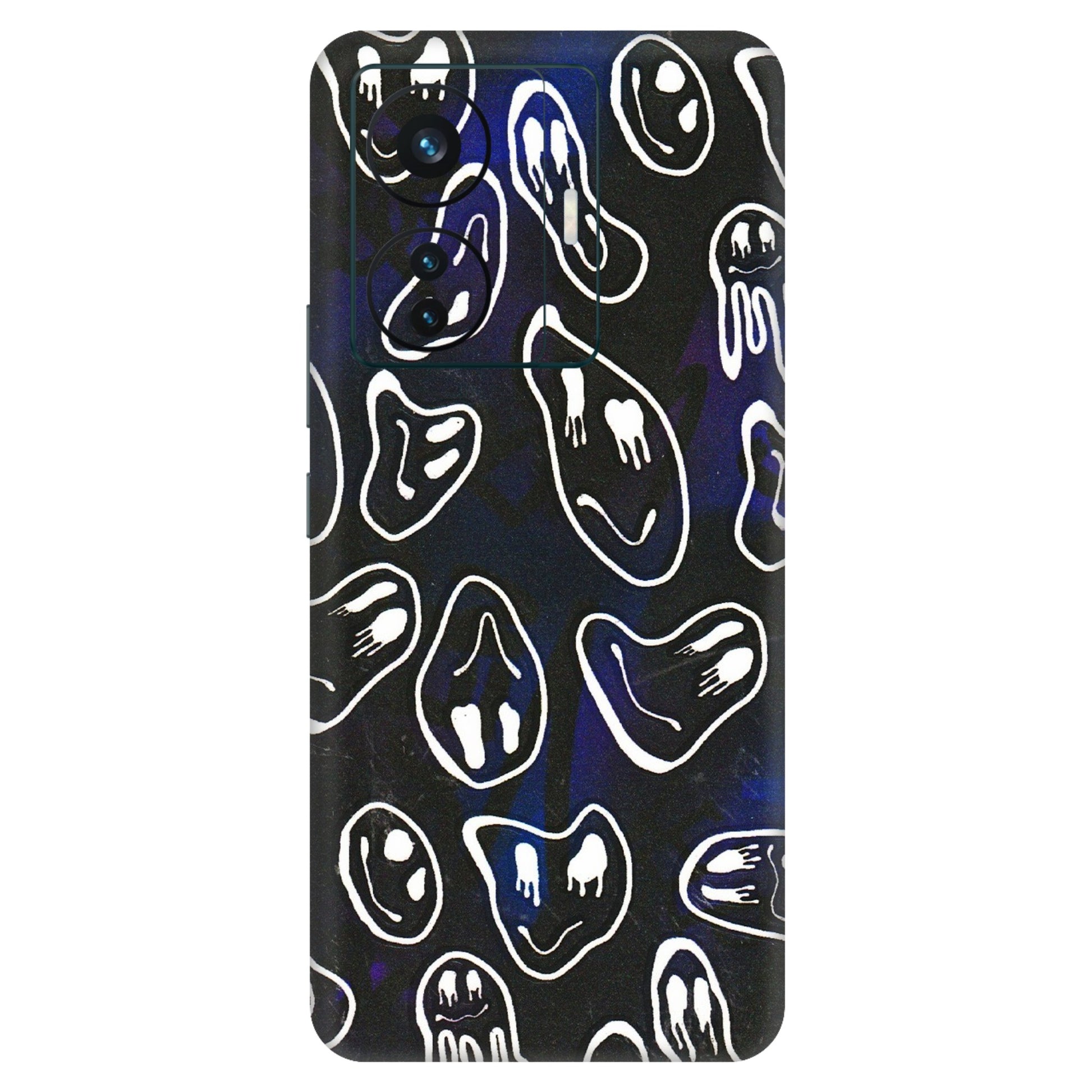 VIVO Z/V/X/T/U/S Series Phone Skins (All Models) - Distorted Smileys - 3D Embossed Finish (L-92) Vivo T1 Pro (5G)