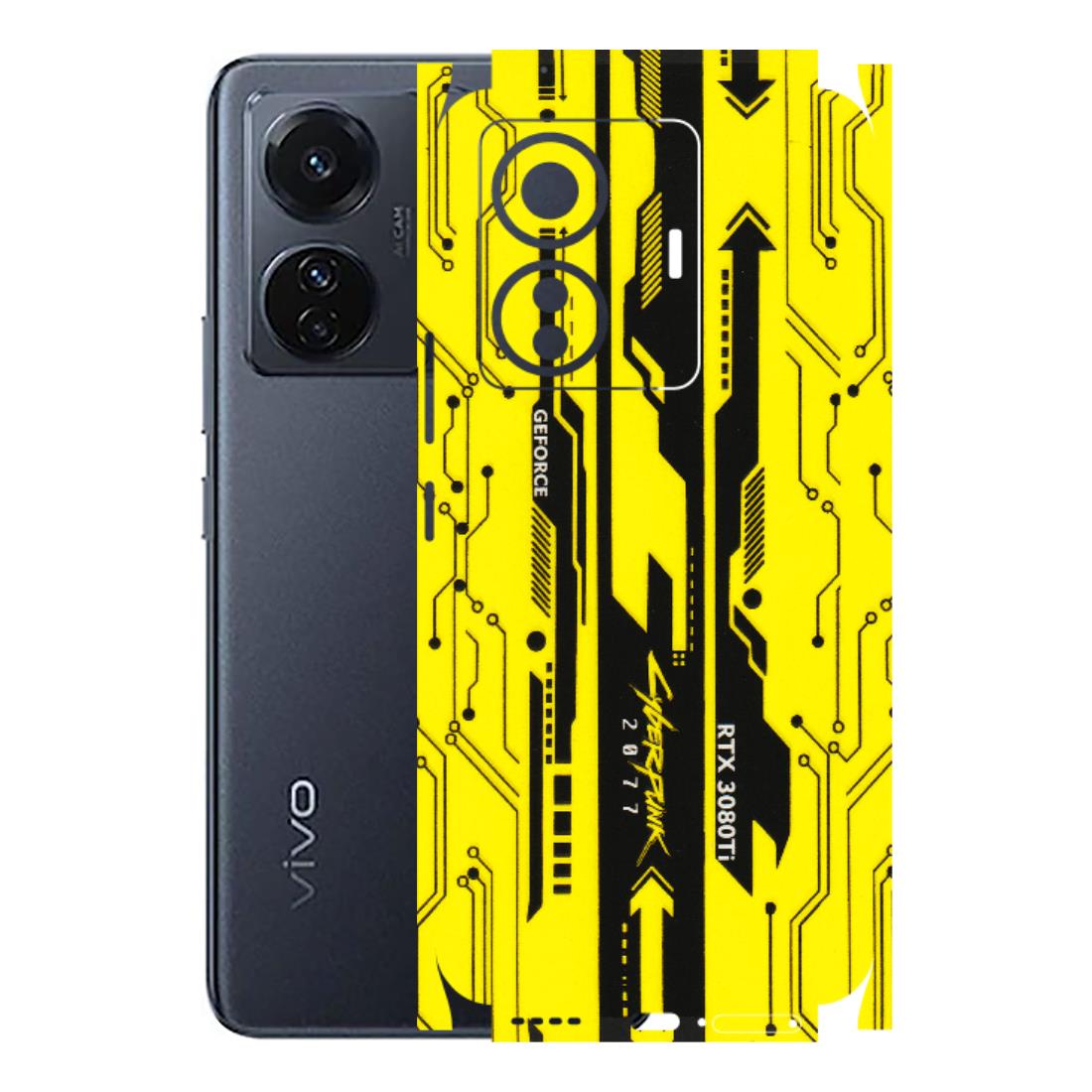 VIVO Z/V/X/T/U/S Series Phone Skins (All Models) - Yellow Cyberpunk - 3D Embossed Finish (L-93) Vivo T1 Pro (5G)
