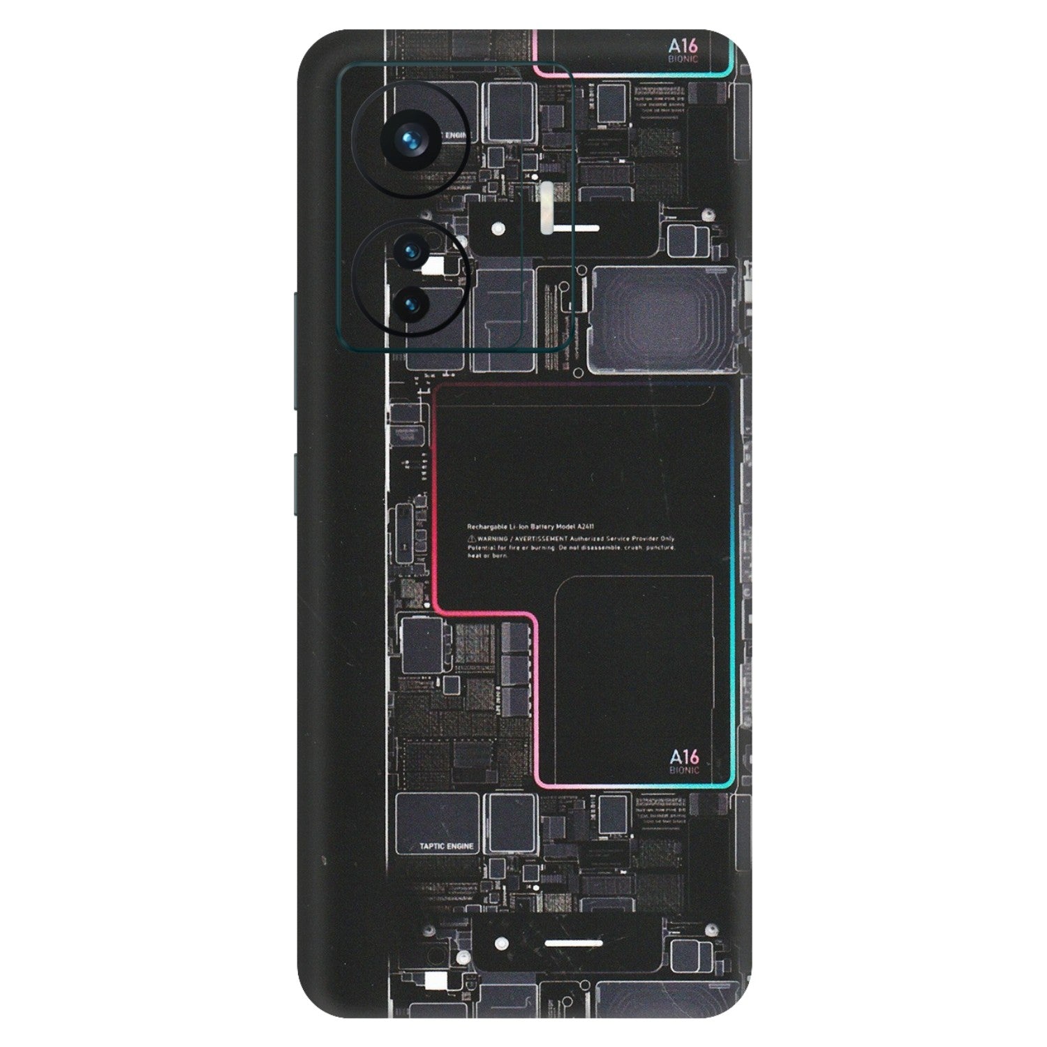 VIVO Z/V/X/T/U/S Series Phone Skins (All Models) - Motherboard Circuit Layout - Matte Finish (M-117) Vivo T1 Pro (5G)