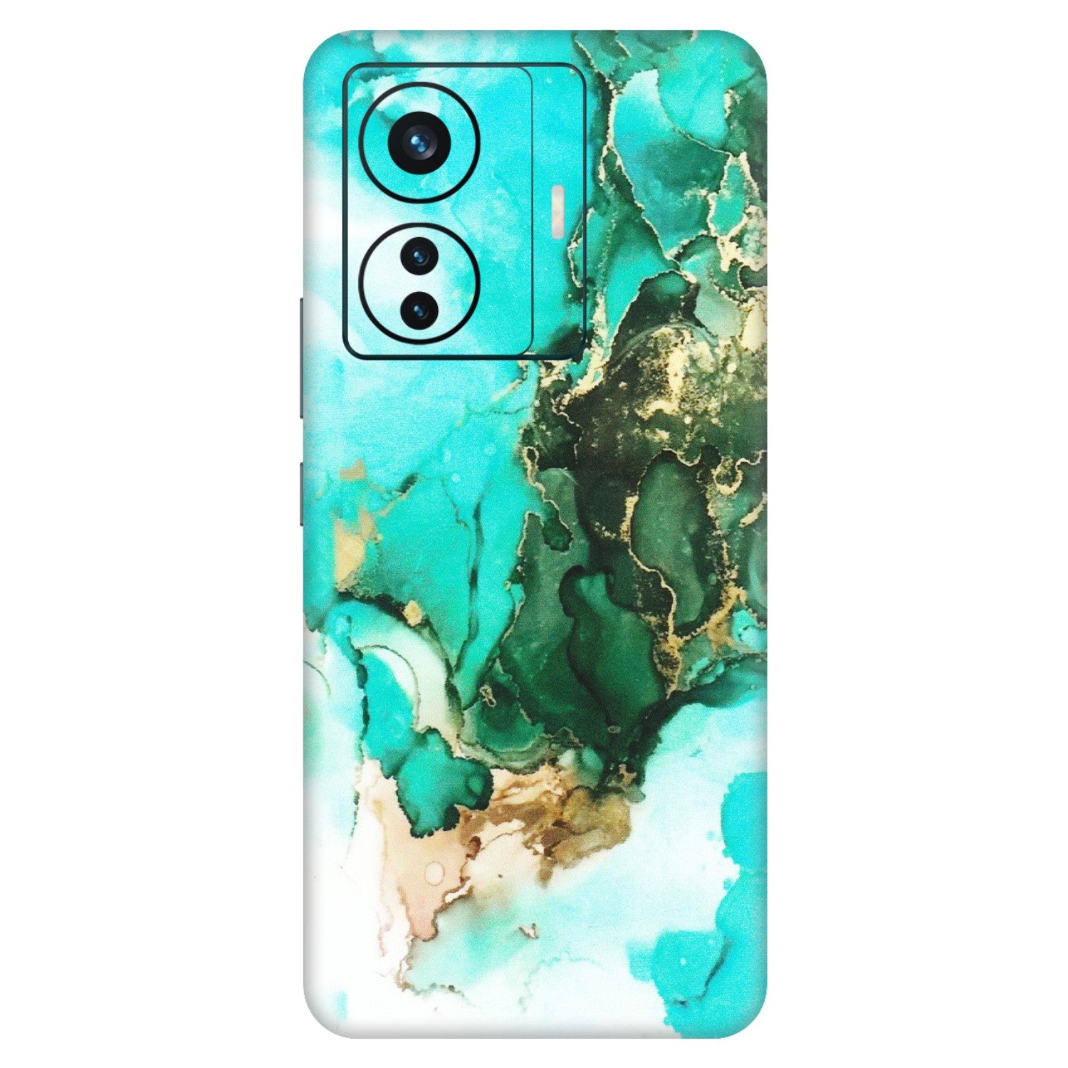 VIVO Z/V/X/T/U/S Series Phone Skins (All Models) - The Blue Gold Marble - Matte Finish (M-124) Vivo T1 Pro (5G)