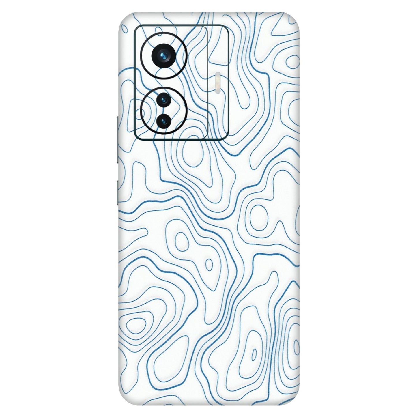 VIVO Z/V/X/T/U/S Series Phone Skins (All Models) - Blue And White Swirls - Matte Finish (M-139) Vivo T1 Pro (5G)