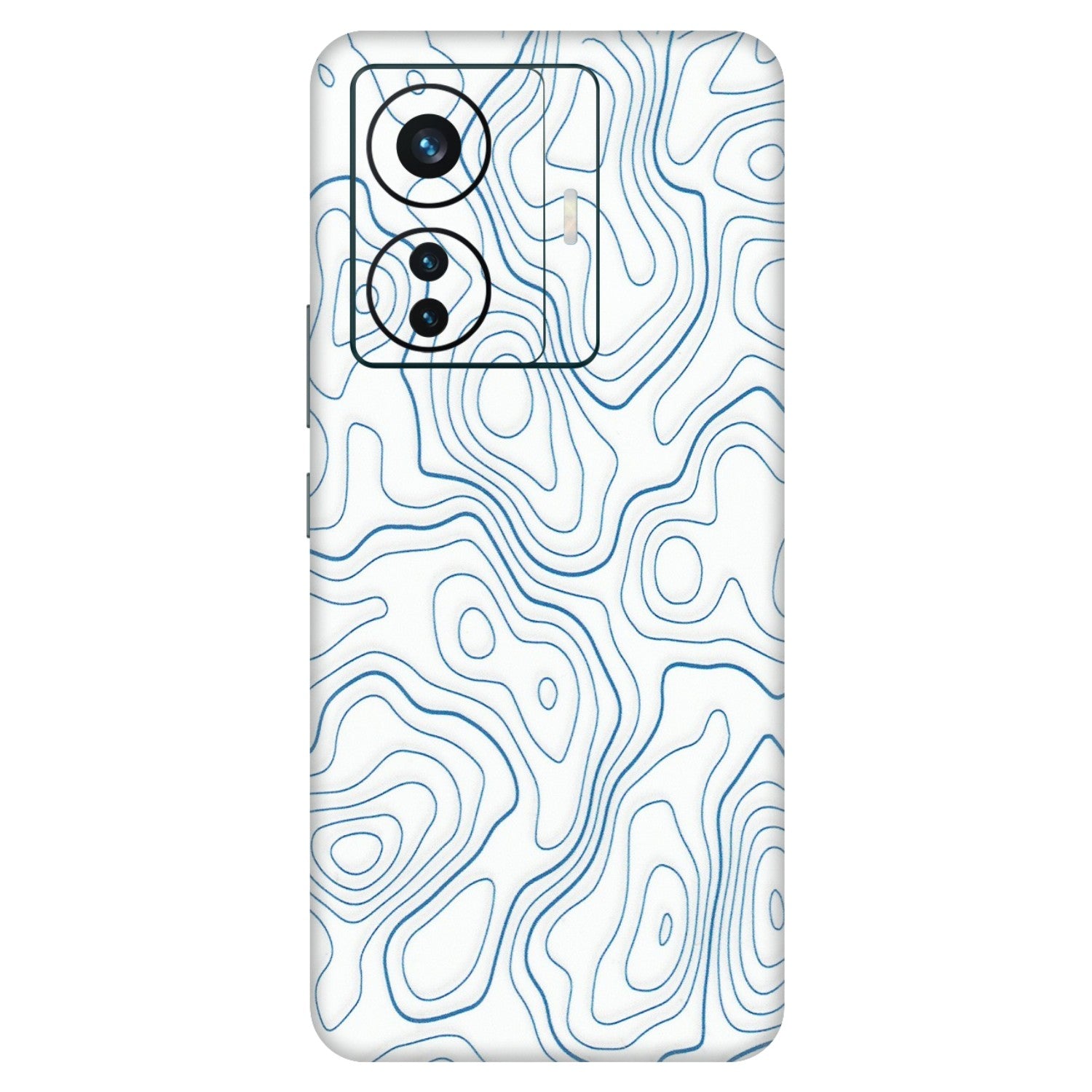 VIVO Z/V/X/T/U/S Series Phone Skins (All Models) - Blue And White Swirls - Matte Finish (M-139) Vivo T1 Pro (5G)