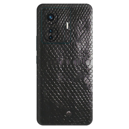VIVO Z/V/X/T/U/S Series Phone Skins (All Models) - Black Snack Leather - Matte Finish (M-147) Vivo T1 Pro (5G)