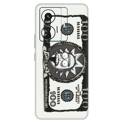 VIVO Z/V/X/T/U/S Series Phone Skins (All Models) - Rick And Morty Hundred Dollar Anime - Matte Finish (M-161) Vivo T1 Pro (5G)