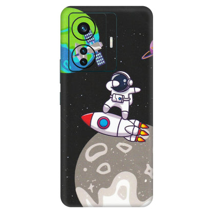 VIVO Z/V/X/T/U/S Series Phone Skins (All Models) - Astronaut Vibing Toon Running - Matte Finish (M-39) Vivo T1 Pro (5G)