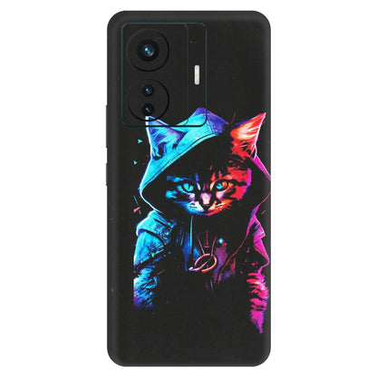 VIVO Z/V/X/T/U/S Series Phone Skins (All Models) - Cyberpunk Cat - Matte Finish (M-45) Vivo T1 Pro (5G)