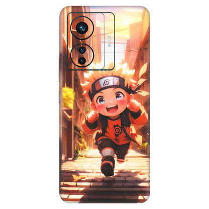 VIVO Z/V/X/T/U/S Series Phone Skins (All Models) - Naruto Cute Toon Running - Matte Finish (M-04) Vivo T1 Pro (5G)