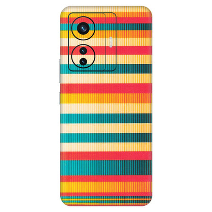 VIVO Z/V/X/T/U/S Series Phone Skins (All Models) - Colourful Stripes Soothing Effect - Matte Finish (M-86) Vivo T1 Pro (5G)