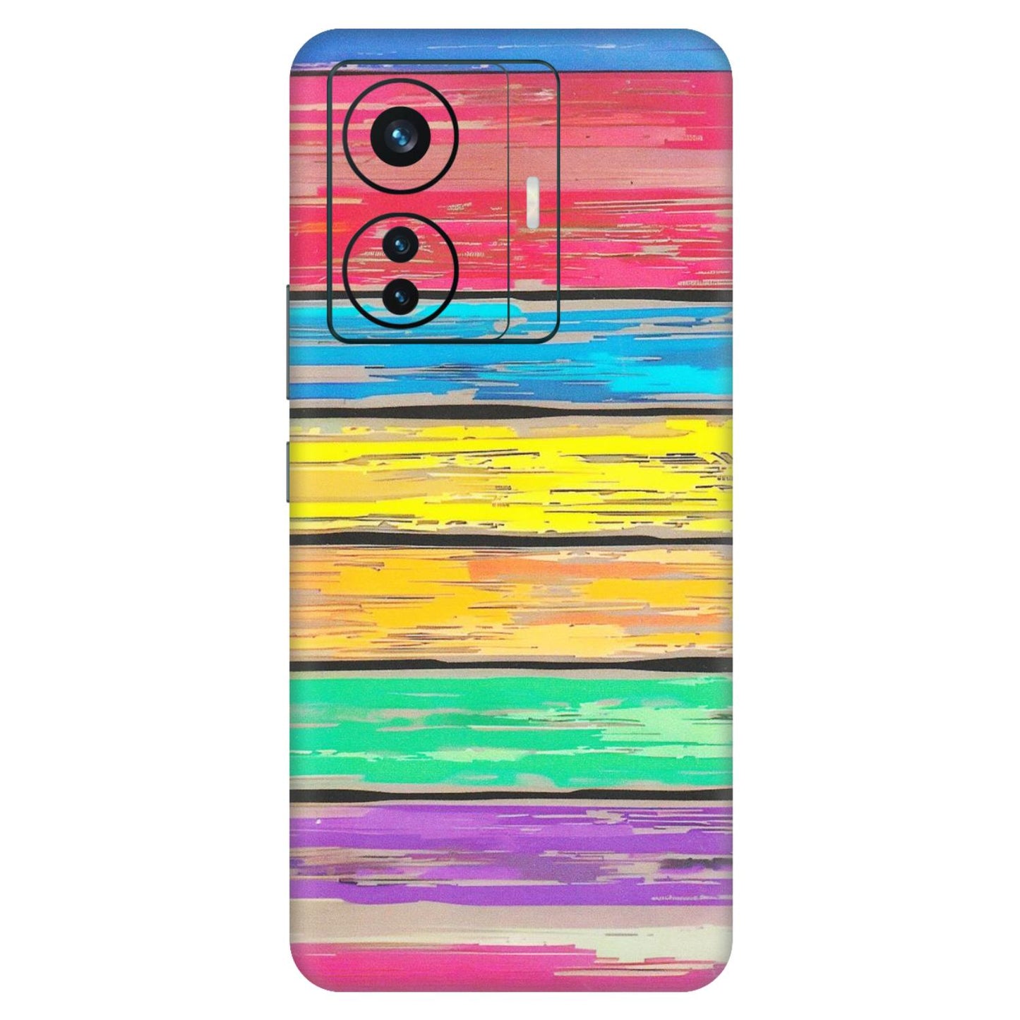 VIVO Z/V/X/T/U/S Series Phone Skins (All Models) - Multi Colour Wooden Wall - Matte Finish (M-96) Vivo T1 Pro (5G)