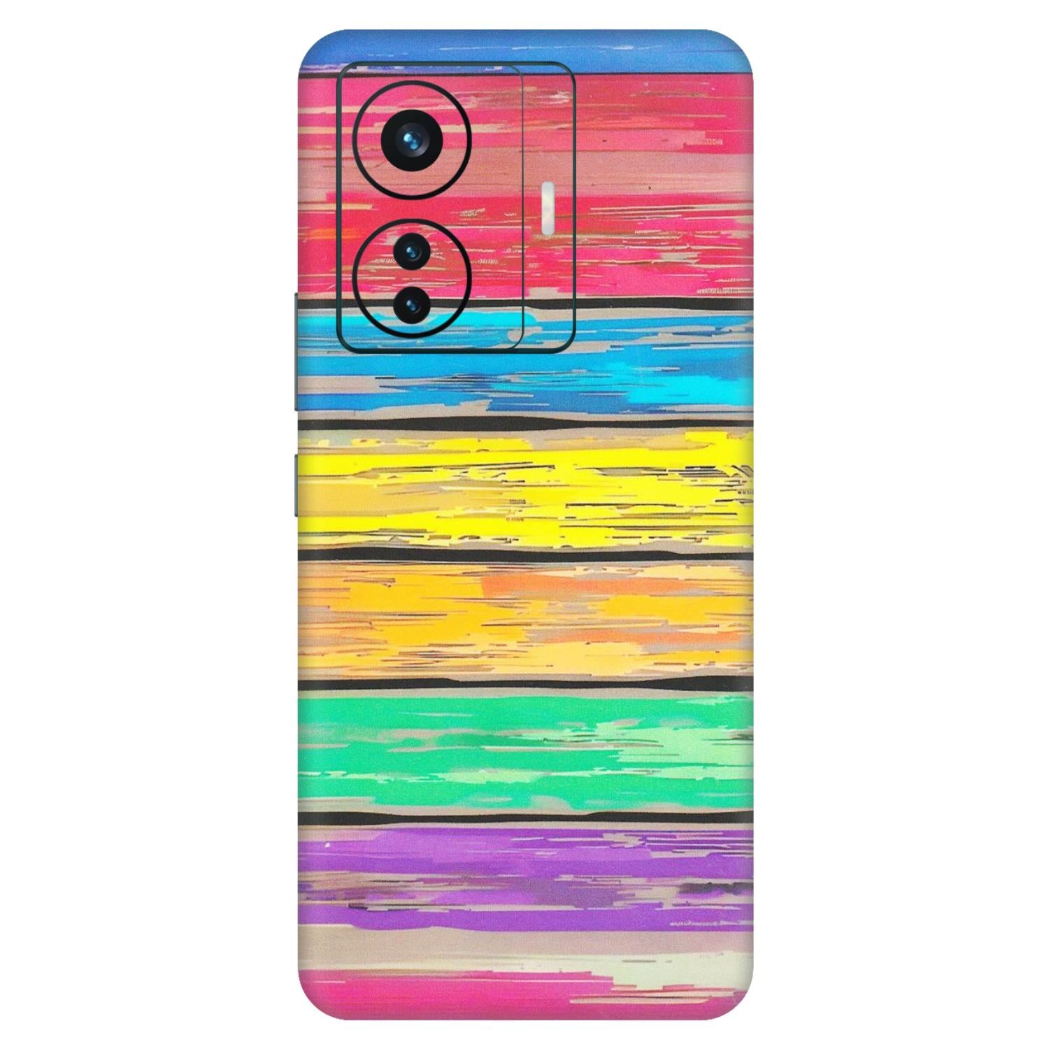 VIVO Z/V/X/T/U/S Series Phone Skins (All Models) - Multi Colour Wooden Wall - Matte Finish (M-96) Vivo T1 Pro (5G)