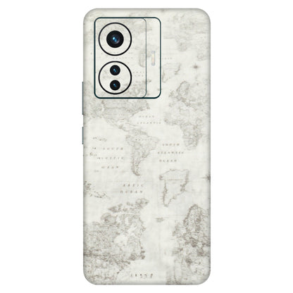 VIVO Z/V/X/T/U/S Series Phone Skins (All Models) - World Travel Map - Transparent Finish (T-04) Vivo T1 Pro (5G)