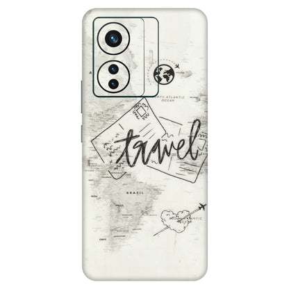 VIVO Z/V/X/T/U/S Series Phone Skins (All Models) - Travel Ticket - Transparent Finish (T-06) Vivo T1 Pro (5G)