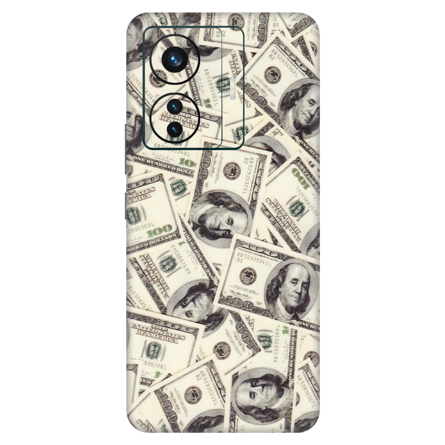 VIVO Z/V/X/T/U/S Series Phone Skins (All Models) - Dollar Lover - Transparent Finish (T-17) Vivo T1 Pro (5G)