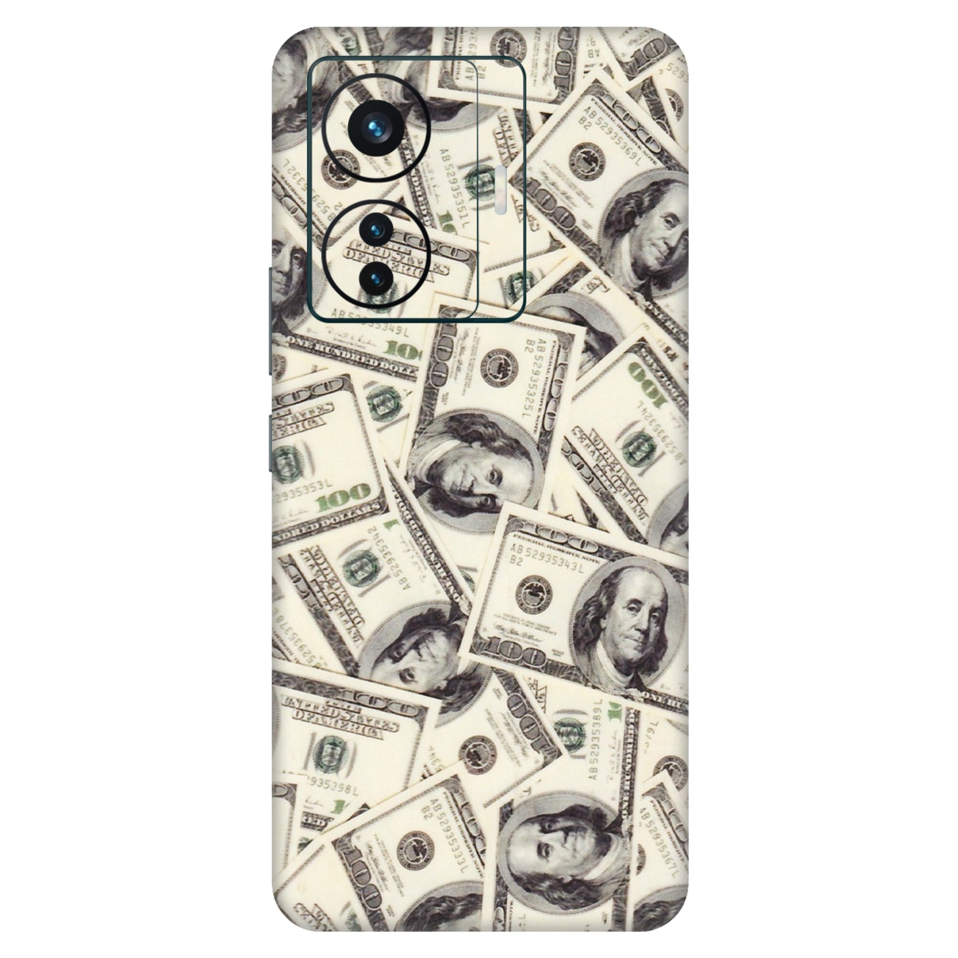 VIVO Z/V/X/T/U/S Series Phone Skins (All Models) - Dollar Lover - Transparent Finish (T-17) Vivo T1 Pro (5G)