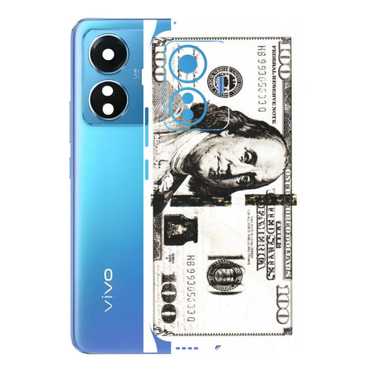 VIVO Z/V/X/T/U/S Series Phone Skins (All Models) - 100 Dollar Currency - Transparent Finish (T-01) Vivo T1