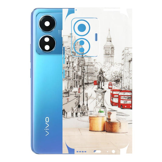 VIVO Z/V/X/T/U/S Series Phone Skins (All Models) - London Street - Transparent Finish (T-02) Vivo T1