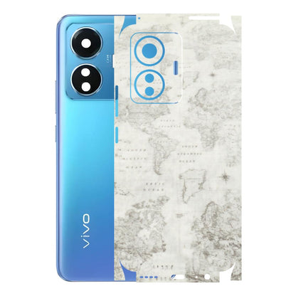 VIVO Z/V/X/T/U/S Series Phone Skins (All Models) - World Travel Map - Transparent Finish (T-04) Vivo T1
