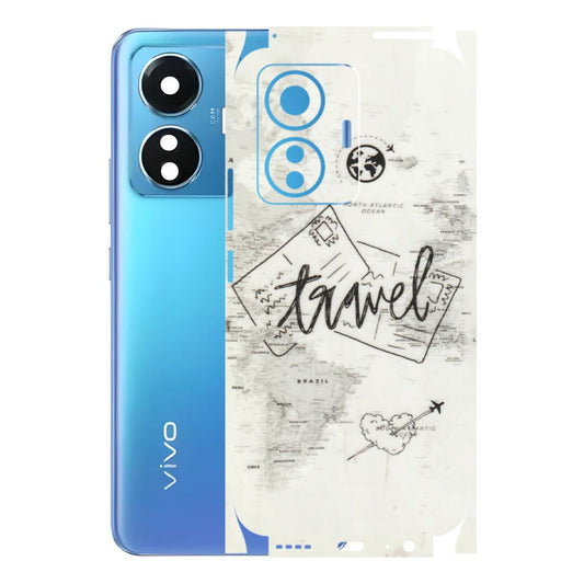 VIVO Z/V/X/T/U/S Series Phone Skins (All Models) - Travel Ticket - Transparent Finish (T-06) Vivo T1
