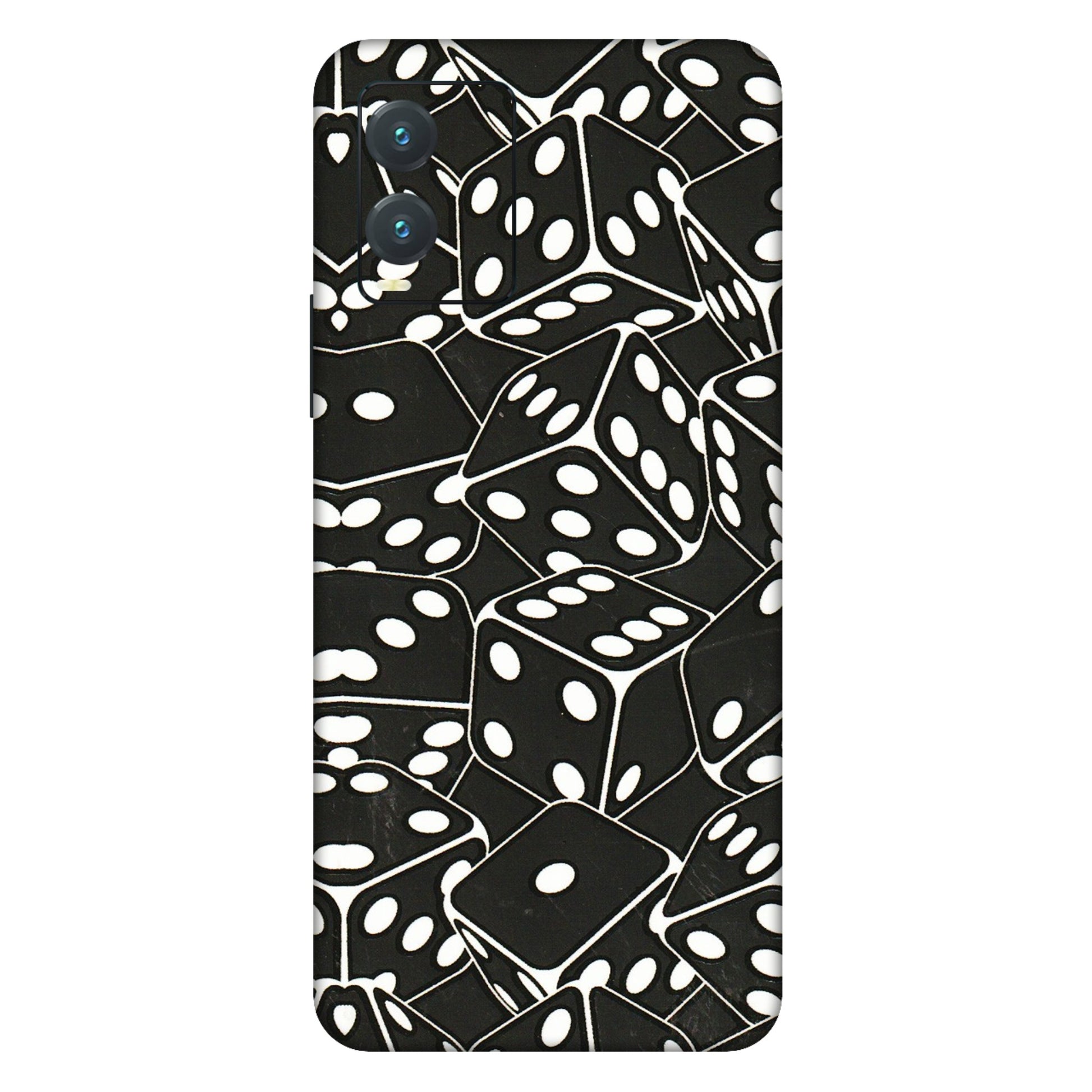 VIVO Z/V/X/T/U/S Series Phone Skins (All Models) - Big Black Dices - 3D Embossed Finish (L-106) Vivo T1X