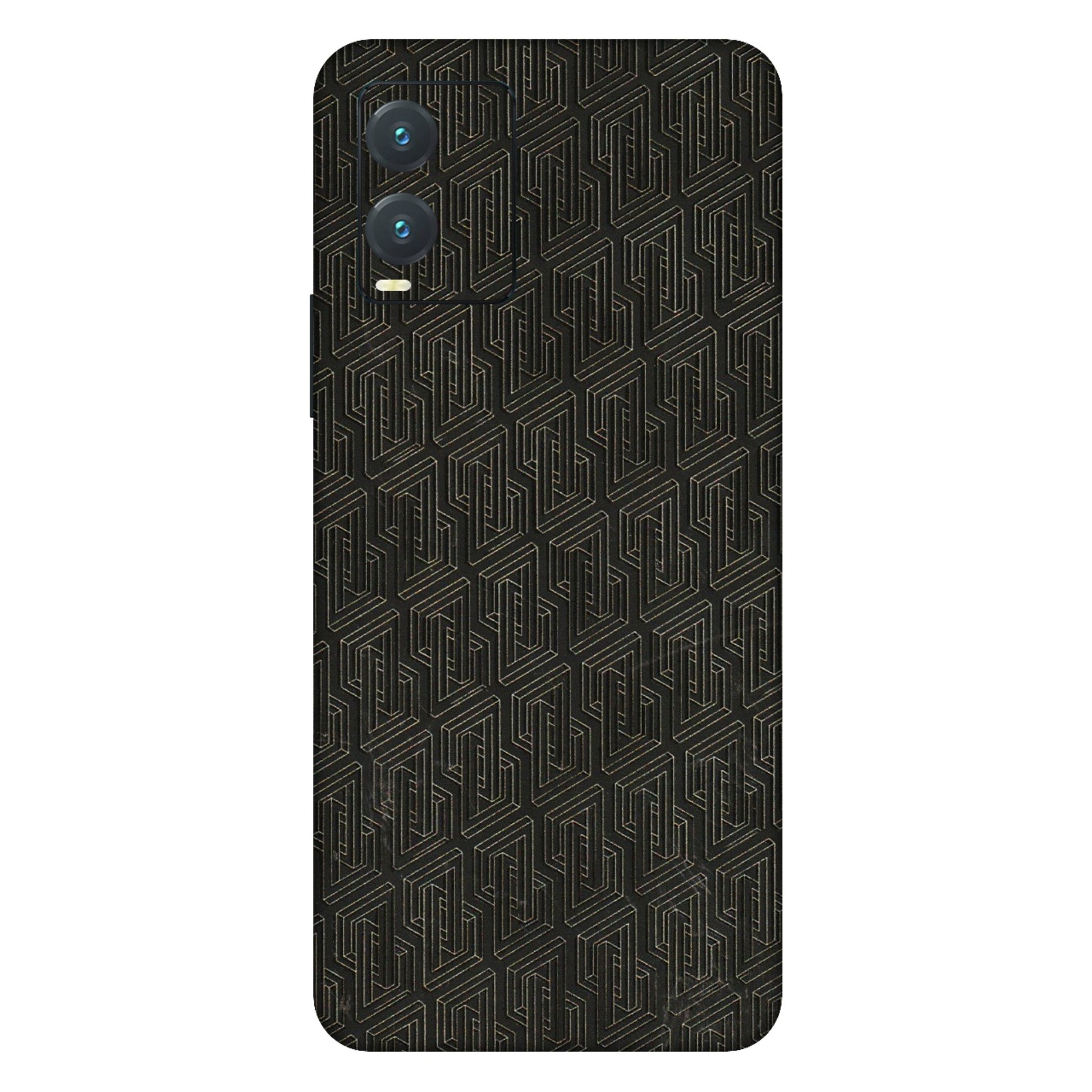 VIVO Z/V/X/T/U/S Series Phone Skins (All Models) - Black Abstract Pattern - 3D Embossed Finish (L-117) Vivo T1X