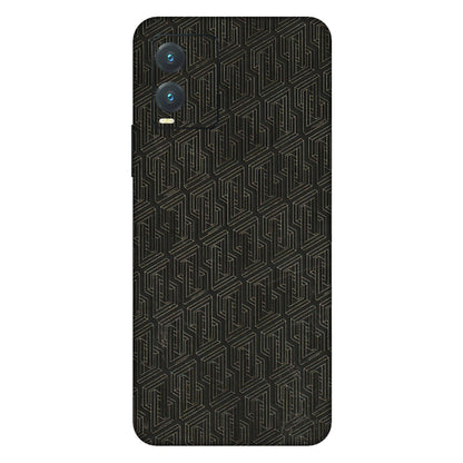VIVO Z/V/X/T/U/S Series Phone Skins (All Models) - Black Abstract Pattern - 3D Embossed Finish (L-117) Vivo T1X