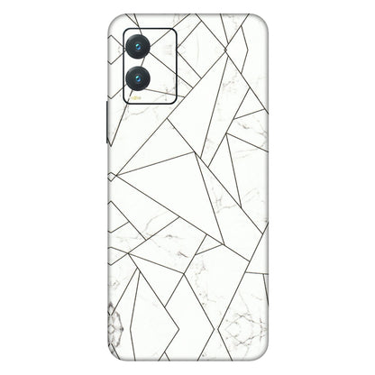 VIVO Z/V/X/T/U/S Series Phone Skins (All Models) - Luxury White Marble Effect - 3D Embossed Finish (L-168) Vivo T1X