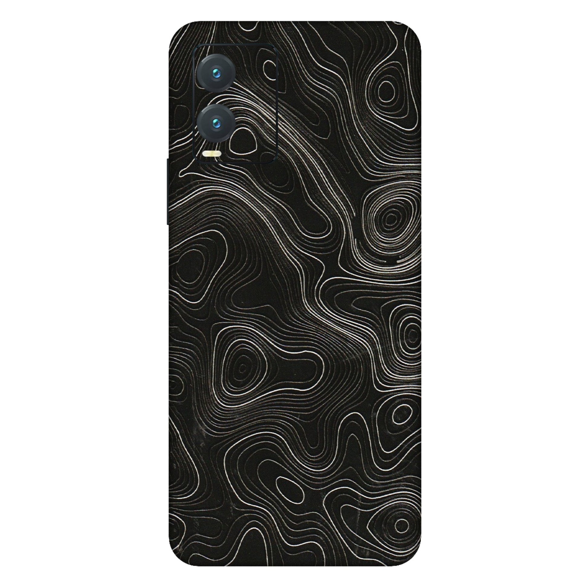 VIVO Z/V/X/T/U/S Series Phone Skins (All Models) - Black Swirl - 3D Embossed Finish (L-196) Vivo T1X
