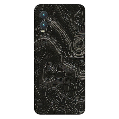 VIVO Z/V/X/T/U/S Series Phone Skins (All Models) - Black Swirl - 3D Embossed Finish (L-196) Vivo T1X