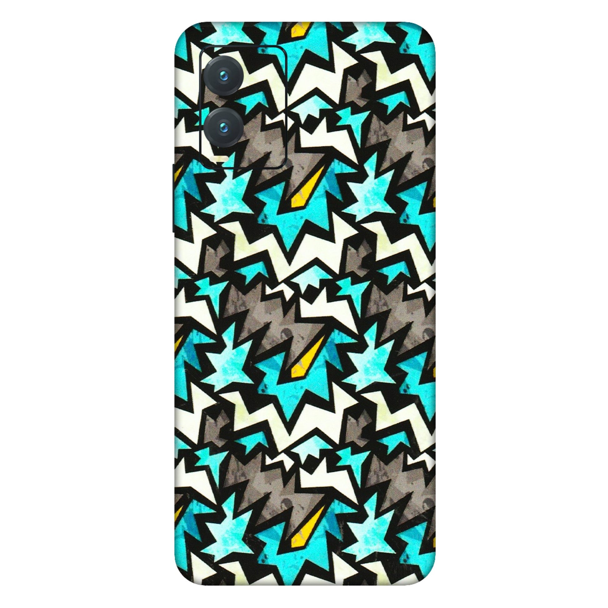 VIVO Z/V/X/T/U/S Series Phone Skins (All Models) - Funky Zig Zag - 3D Embossed Finish (L-223) Vivo T1X