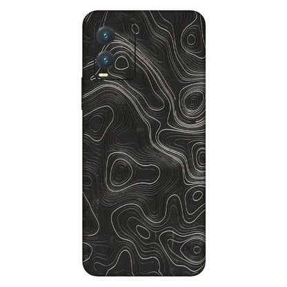 VIVO Z/V/X/T/U/S Series Phone Skins (All Models) - Abstract White Line Map - 3D Embossed Finish (L-269) Vivo T1X