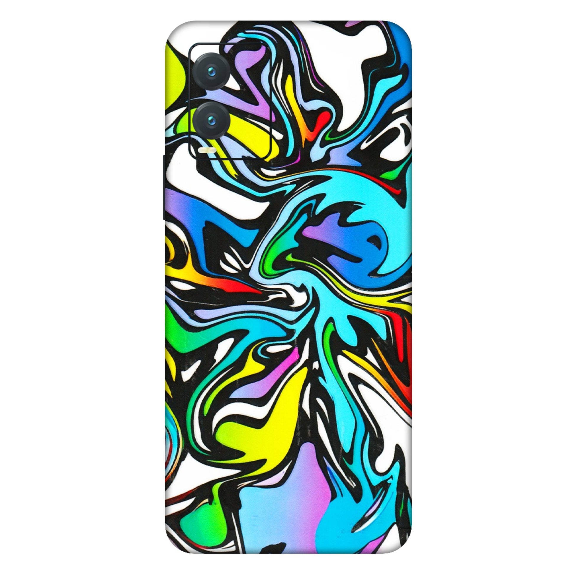 VIVO Z/V/X/T/U/S Series Phone Skins (All Models) - Abstract Colour Paints - 3D Embossed Finish (L-271) Vivo T1X