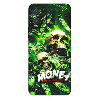 VIVO Z/V/X/T/U/S Series Phone Skins (All Models) - Skull Money - 3D Embossed Finish (L-303) Vivo T1X