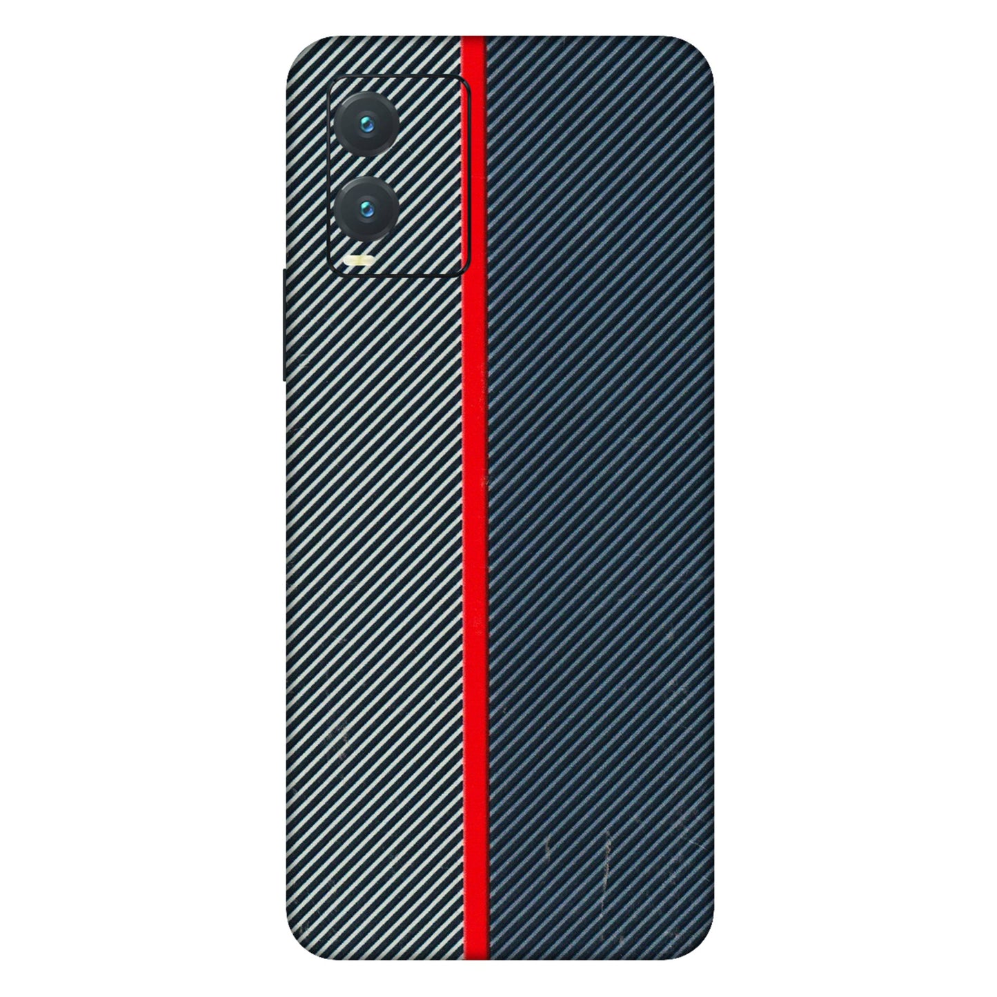 VIVO Z/V/X/T/U/S Series Phone Skins (All Models) - Blue Sober Lines - 3D Embossed Finish (L-305) Vivo T1X
